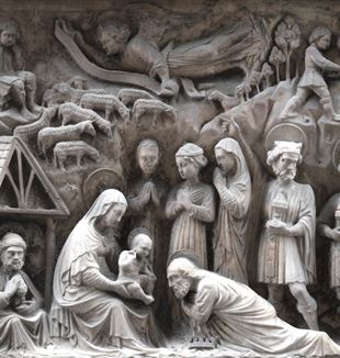 Elia e Giovanni Gagini, Adoração do Magos (1457), via degli Orefici, Génova. Foto: Genovastudio